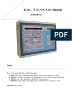 Tajima Tme-Dc, TMFD-DC User Manual