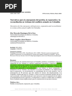 Narrativas para la emergencia del perdón, la reparación y la reconciliación en víctimas del conflicto armado en Colombia(1)