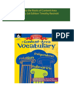 Get Getting to the Roots of Content Area Vocabulary 1st Edition Timothy Rasinski free all chapters