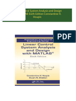 Download full Linear Control System Analysis and Design with MATLAB Sixth Edition Constantine H. Houpis ebook all chapters