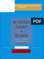 Responsible Conduct of Research 3rd Edition Adil E. Shamoo download pdf