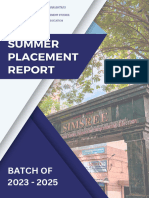 Summer Placement Report 2023 25