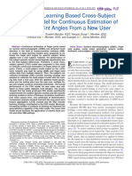 A Transfer Learning Based Cross-Subject Generic Model for Continuous Estimation of Finger Joint Angles From a New User