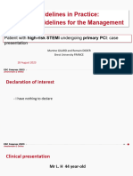 Patient with high-risk STEMI undergoing primary PCI case presentation