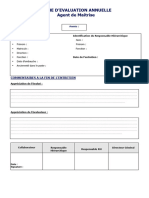 FICHE D'EVALUATION ANNUELLE