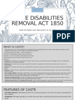 Caste Disabilities Removal Act 1850 Sociology Project (2)