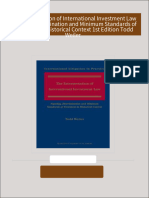 Complete Download The Interpretation of International Investment Law Equality Discrimination and Minimum Standards of Treatment in Historical Context 1st Edition Todd Weiler PDF All Chapters