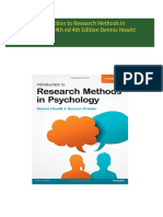 Download Full Introduction to Research Methods in Psychology, 4th ed 4th Edition Dennis Howitt PDF All Chapters