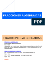 FRACCIONES ALGEBRAICAS OPERACIONES 