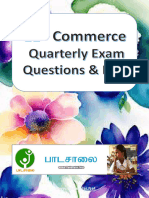 11th Commerce EM - Quarterly Exam All Question Papers Answer Keys