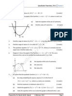 Quadratic Function - 2011: Form 4