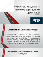 LECTURE 4 Environmental Analysis Tools for Business Opportunities-1