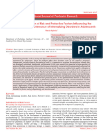 A Critical Evaluation of Risk and Protective Factors Influencing the Development and Maintenance of Internalizing Disorders in Adolescents