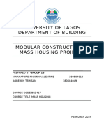 MODULAR CONSTRUCTION IN MASS HOUSING PROJECT REPORT