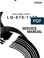 Epson LQ-870 LQ-1170 Service Manual