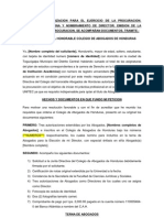 Solicitud Autorización Ejercicio de Procuración