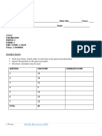 CHEMISTRY F3 PP2 QS