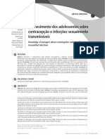 CONHECIMENTO DOS ADOLESCENTES SOBRE CONTRACEPÇÃO E IST