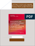 Download ebooks file Assessment and Learning in Content and Language Integrated Learning CLIL Classrooms Approaches and Conceptualisations Deboer Mark Leontjev Dmitri Eds all chapters