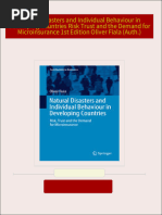 Natural Disasters and Individual Behaviour in Developing Countries Risk Trust and the Demand for Microinsurance 1st Edition Oliver Fiala (Auth.) 2024 Scribd Download