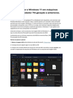 Guia de instalação Windows 11 em maquinas antigas