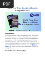 Build Your Own Bigo Live Clone a Complete Guide