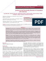 Childhood Adverse Experiences and Personality Disorders in Outpatients With Addiction 