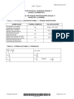 Grade 11 Chemistry Data Sheet