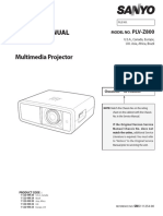 Projektor Sanyo PLV-Z800 Service Manual