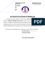 Certificat de Travail