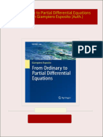 From Ordinary to Partial Differential Equations 1st Edition Giampiero Esposito (Auth.) all chapter instant download