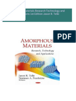 Instant Download Amorphous Materials Research Technology and Applications 1st Edition Jason R. Telle PDF All Chapters