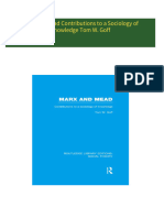 Marx and Mead Contributions to a Sociology of Knowledge Tom W. Goff download pdf