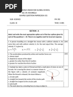 CLASS 9 SAMPLE Q.P SCIENCE