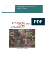 Download Learning from Language 1st Edition Edition Walter H. Beale ebook All Chapters PDF