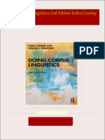 Full Download Doing Corpus Linguistics 2nd Edition Eniko Csomay PDF DOCX