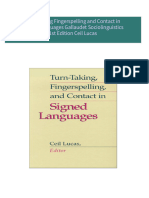 Instant Download Turn Taking Fingerspelling and Contact in Signed Languages Gallaudet Sociolinguistics 1st Edition Ceil Lucas PDF All Chapters