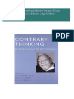 Contrary Thinking Selected Essays of Daya Krishna 1st Edition Daya Krishna 2024 scribd download