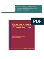 Exploratory and Confirmatory Factor Analysis Understanding Concepts and Applications 1st Edition Bruce Thompson 2024 scribd download