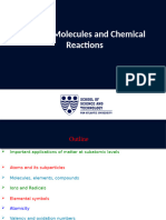 Atoms, Molecules and Chemical Reactions