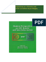 Complete Download Modern Perspectives on J R Kantor and Interbehaviorism 1st Edition Bryan Midgley PDF All Chapters