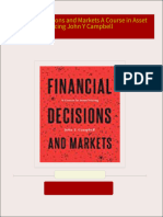 Financial Decisions and Markets A Course in Asset Pricing John Y Campbell All Chapters Instant Download