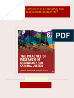 The Practice of Research in Criminology and Criminal Justice Ronet D. Bachman all chapter instant download