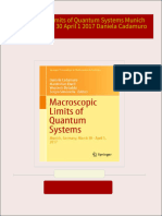 Instant Download Macroscopic Limits of Quantum Systems Munich Germany March 30 April 1 2017 Daniela Cadamuro PDF All Chapters