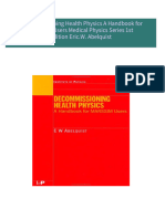 Download Decommissioning Health Physics A Handbook for MARSSIM Users Medical Physics Series 1st Edition Eric.W. Abelquist ebook All Chapters PDF