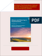 Complete Download Silence and Silencing in Psychoanalysis Cultural Clinical and Research Perspectives 1st Edition Aleksandar Dimitrijević (Editor) PDF All Chapters