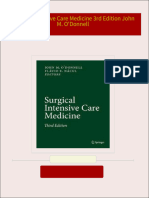 Immediate download Surgical Intensive Care Medicine 3rd Edition John M. O'Donnell ebooks 2024