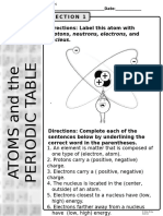 Atoms and Periodic Table