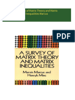 Get A Survey of Matrix Theory and Matrix Inequalities Marcus free all chapters