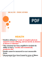 Indicators of Health- Mrs. NP